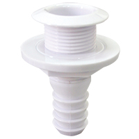 [10250] Thru-Hull w/Fl.Flange, 1'', f/Hose Ø19mm, L81mm,White image