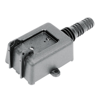 [13942] Plastic Bilge Strainer, Ø18/20/24 Hose, Rect. Black image