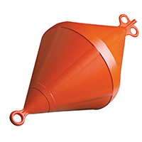 [16413] Mooring Buoy, Bi-conical, Rigid Plastic, Ext.Ø220mm, Orange image
