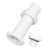[16797] Drain Socket w/Plug, Round, ''Fast Lock'',Ø43mm, White image