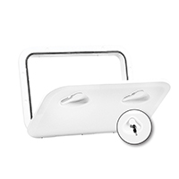 [196301] TOP LINE Hatch w/Lock, White, 315x440mm image