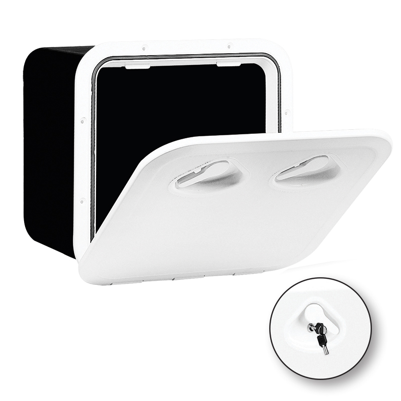 [196334] TOP LINE Storage Hatch w/Lock, White, 370x375mm image