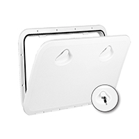 [196347] TOP LINE Hatch w/Lock, White, 460x525mm image