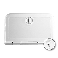 [196362] Hatch for VHF/RadioCD, w/Lock, 180x285mm, White image