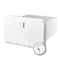 [196364] Storage Hatch f/ VHF/RadioCD, w/Lock, 180x285x255mm,White image