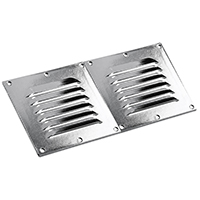 [44546] Vent. Shaft Grilles Cover, Double, 258x118x6,5mm, Black image