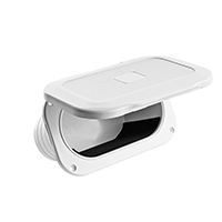 [196805] Utility Storage Hatch, Oval, w/Lid, 111,5x177,5x73,5mm, White image