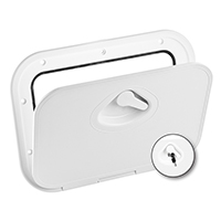 [196815] MID LINE Hatch w/Lock, White, 278x378mm image