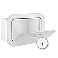 [196821] MID LINE Storage Hatch w/Lock, White, 278x378mm image