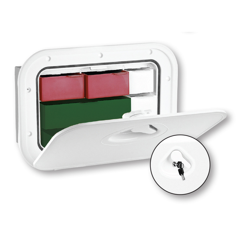 [196827] MID LINE Stor. Hatch w/Drawers&Lock, White,278x378mm image