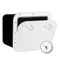 [196842] MID LINE Storage Hatch w/Lock, White, 380x380mm image