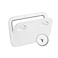 [196852] MID LINE Hatch w/Lock, White, 355x600mm image
