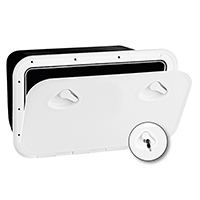 [196858] MID LINE Storage Hatch w/Lock, White, 355x600mm image