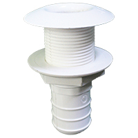 [23669] Thru-Hull Easy Mount 3/4'', for Hose Ø20mm, White image