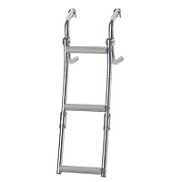 [29398] Foldable Ladder for Nar. Transom, 2+1 steps, Inox 316, 90⁰, L575xW215mm image