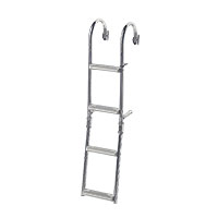 [30535] Foldable Ladder for Nar. Transom, 2+2 steps, Inox 316, 180⁰, L1050xW215mm image