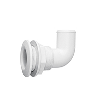 [39548] Thru-Hull Elbow 90º, for Hose Ø20mm, PA, White image