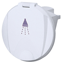 [42575] Case for Shower Head, Round, w/Lid, White image