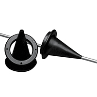 [43137] Cable Boot w/Plastic Embedded Ring, Ø89mm, cut-out Ø59mm, Black image
