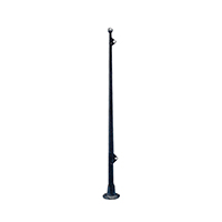 [43226] Flag Staff, w/Vert. & Horiz. Base, L.290mm, Black image