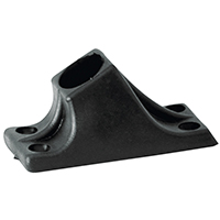 [43247] Rectangular Socket 60°, f/Tube Ø22mm, Plastic, Black image