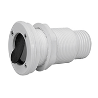 [43248] Thru-Hull Ø55mm w/Non-Ret.Valve, f/Hose Ø45mm,White image
