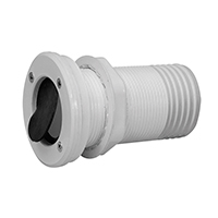 [43253] Thru-Hull Ø55mm w/Non-Ret.Valve, f/Hose Ø50mm,White image