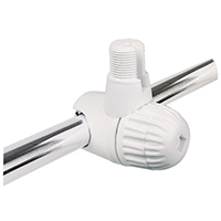 [43257] Antenna Bracket for Rail Ø18-27mm, Plastic, White image