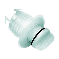 [43468] Drain Socket w/Captive Plug, Round Ø40mm, White image