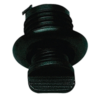[43469] Drain Socket w/Captive Plug, Round Ø40mm, Black image