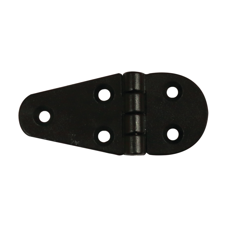 [43683] Hinge Polyamide, Semi-Oval, 90x40x4.5mm, Black image