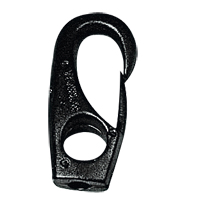 [44029] Snap Hook w/Eye Ø10x42mm, f/Ø4mm Cord, Polyam. Black image