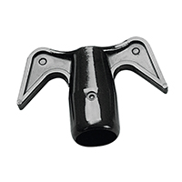 [44243] Hook Double, Plast. Threaded, Ø30mm, Black image