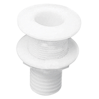 [198223] Thru-Hull Fitting 1/2'', w/Hose Barb Ø13mm, White image