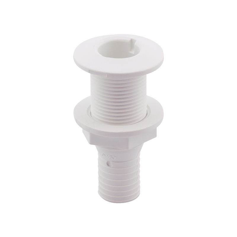 [44714] Thru-Hull Fitting 1'', w/Hose Barb Ø25mm, White image