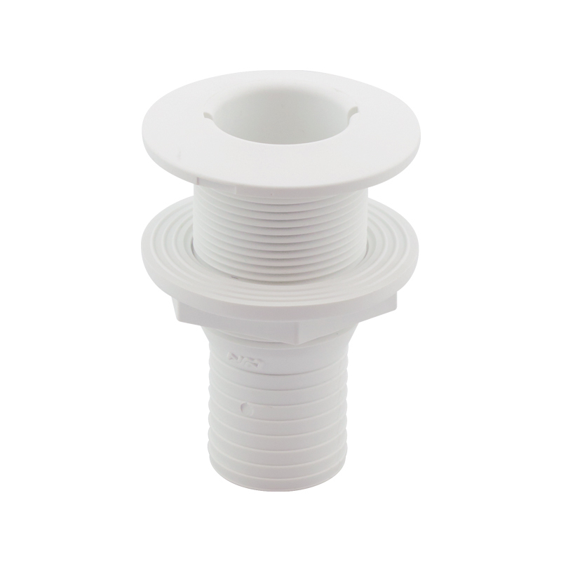 [44723] Thru-Hull Fitting 1 1/2'', w/Hose Barb Ø38mm, White image