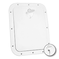 [45166] Inspection Hatch w/Rem.Cover& Lock, White, 306x356mm image