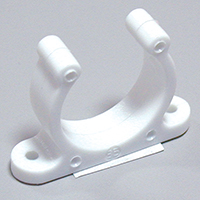 [45191] Plastic Support Clip, Screwed, Ø15mm, White image