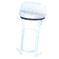 [45276] Captive Plug with O-Ring for Drain Socket, White image