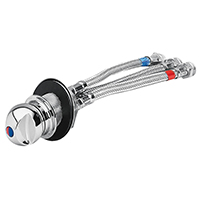 [45601] Mixer Water Tap (C/H), Chr Brass, w/3-Hose Conn.20cm image