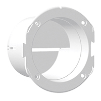 [47514] Ventilator Connector, Straight, Ø76mm, White image