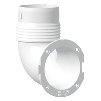 [54389] Ventilator Connector, Elbow, Ø76mm, White image