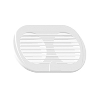 [54391] Vent. Shaft Grilles, Double, Ø3'', 195x105mm, White image