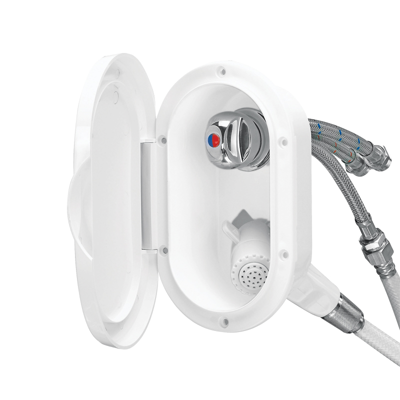 [54604] Case w/Wh.Shower, Mixer Tap, 3m Hose, w/Lid, White image