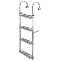 [55695] Foldable Ladder, 2+2 steps, Inox 316, 180⁰, L1050xW325mm image