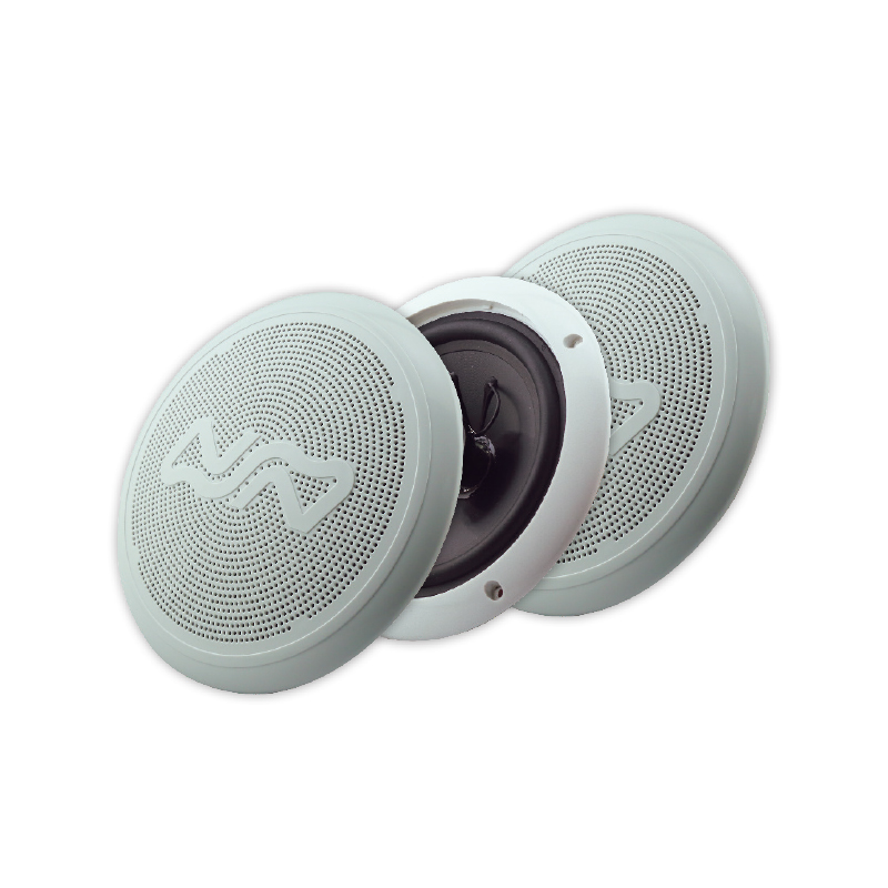[74576] Two-way Speakers, 100W, 6 1/2'', Non-magnetic,w/Clip-on Cover, White, Set image
