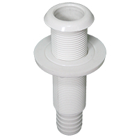 [95793] Thru-Hull St.Flange, 7/8'', f/Hose Ø25mm, L126mm,White image