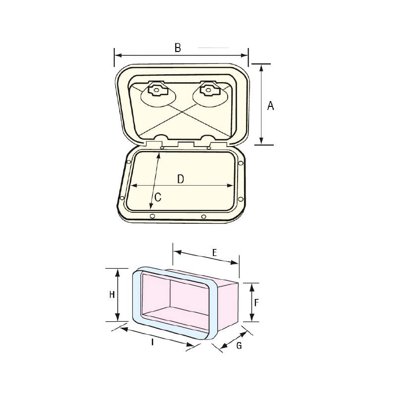 TOP LINE Storage Hatches (370 x 375mm)