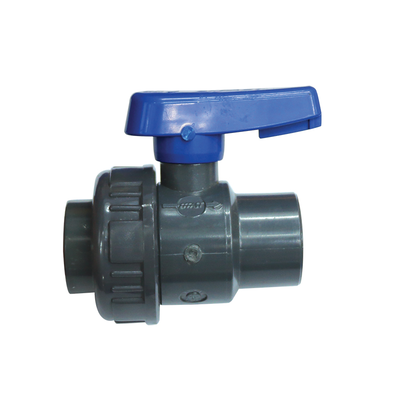 Ball Valve, Single Union BSPT, Plastic, with Blue Handle