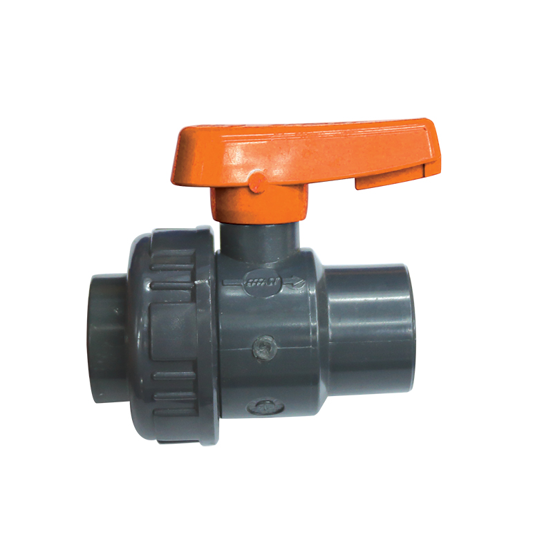 Ball Valve, Single Union, BSPP, Plastic, with Orange Handle